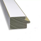 Specchio da parete quadrato stretto 29" x 29" in oro bianco non smussato per il bagno