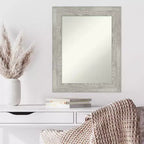Specchio da parete rettangolare 24" x 30" color grigio tortora non smussato per il lavabo