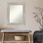 Specchio da parete rettangolare 24" x 30" color grigio tortora non smussato per il lavabo