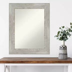 Specchio da parete rettangolare 24" x 30" color grigio tortora non smussato per il lavabo