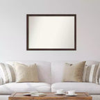 Specchio da parete in legno di noce scuro non smussato 41" x 30"