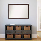 Specchio da parete in legno di noce scuro non smussato 41" x 30"