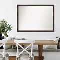 Specchio da parete in legno di noce scuro non smussato 41" x 30"
