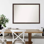 Specchio da parete in legno di noce scuro non smussato 41" x 30"