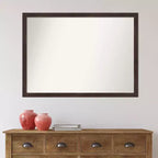 Specchio da parete in legno di noce scuro non smussato 41" x 30"