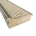 Specchio da parete per bagno in legno argento Trellis non smussato 42" x 30"