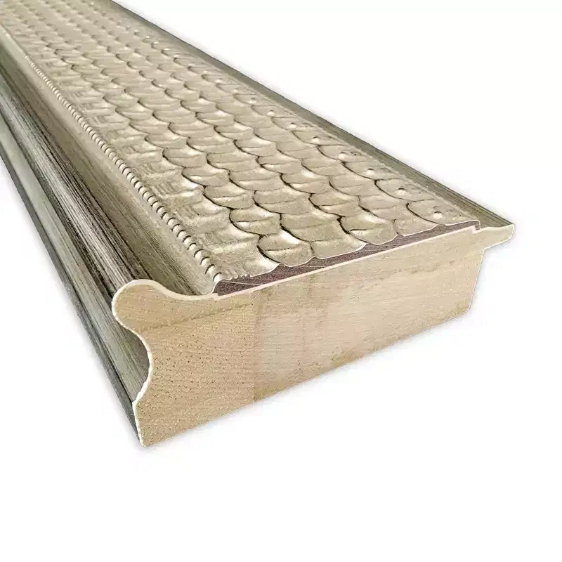 Specchio da parete per bagno in legno argento Trellis non smussato 42" x 30"