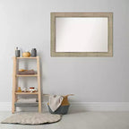 Specchio da parete per bagno in legno argento Trellis non smussato 42" x 30"