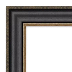 Specchio da parete quadrato per bagno 32" x 32" in bronzo nero non smussato