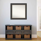 Specchio da parete quadrato per bagno 32" x 32" in bronzo nero non smussato