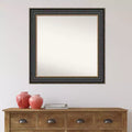 Specchio da parete quadrato per bagno 32" x 32" in bronzo nero non smussato