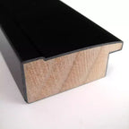 Specchio da bagno da parete 42" x 31" senza cornice, in legno nero lucido
