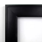 Specchio da bagno da parete 42" x 31" senza cornice, in legno nero lucido