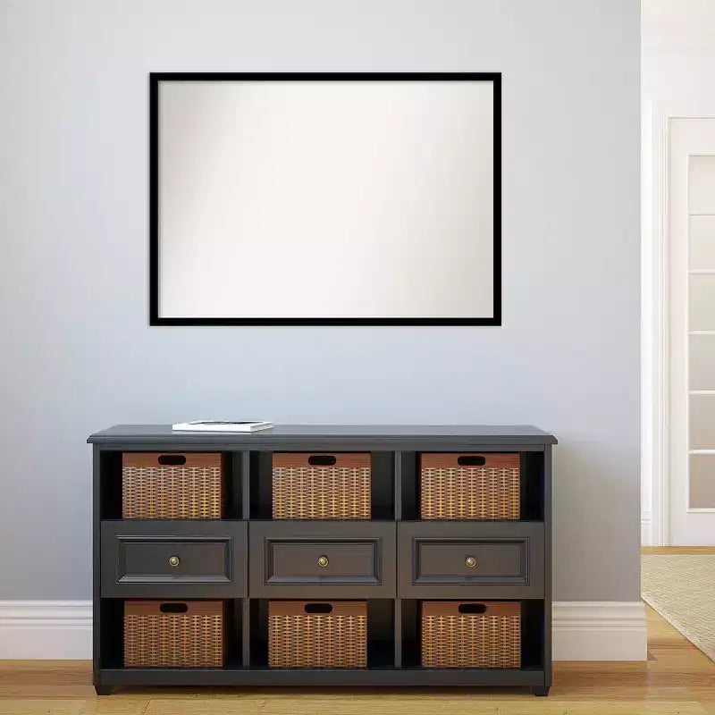 Specchio da parete nero jet senza smussatura 40" x 29"