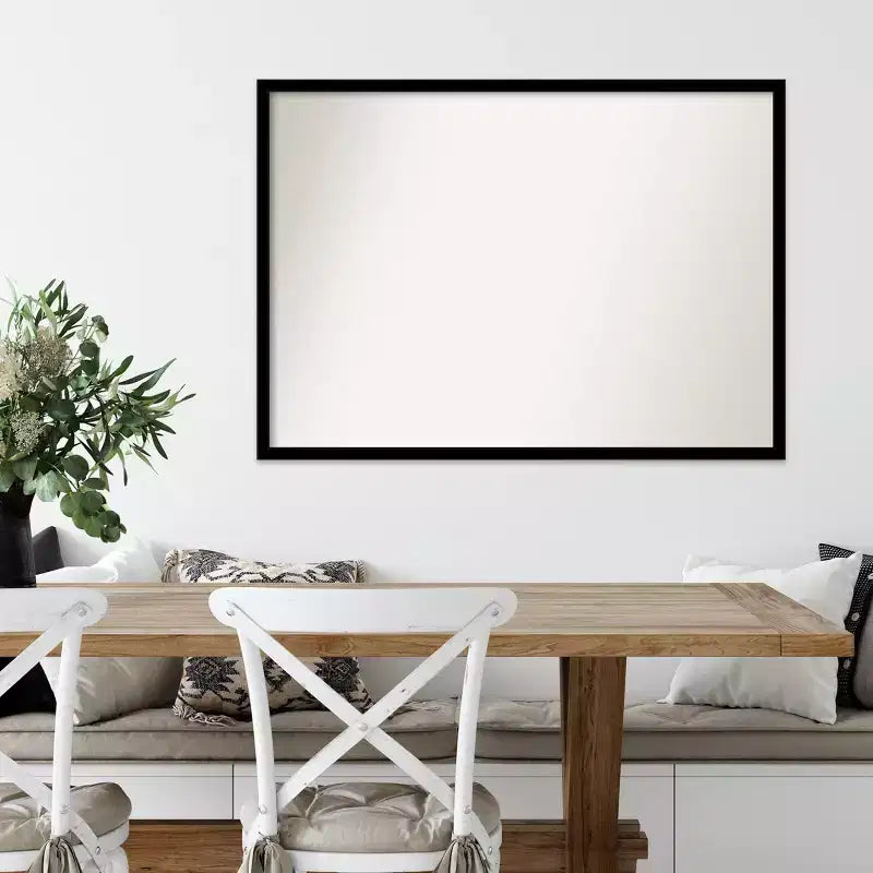 Specchio da parete nero jet senza smussatura 40" x 29"