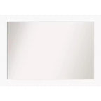 42" x 30" Non-Beveled Cabinet Bathroom Wall Mirror White - Amanti Art: Modern Polystyrene Framed, Includes Mounting Hardware