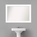 Specchio da parete per bagno bianco 42" x 30" senza smussatura per armadietto