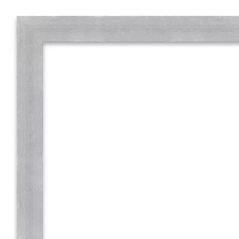 Specchio da parete stretto 20" x 26" in nichel spazzolato senza smussatura