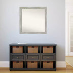 Specchio da parete quadrato stretto 76 x 76 cm color tortora non smussato