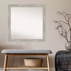 Specchio da parete quadrato stretto 76 x 76 cm color tortora non smussato