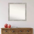 Specchio da parete quadrato stretto 76 x 76 cm color tortora non smussato