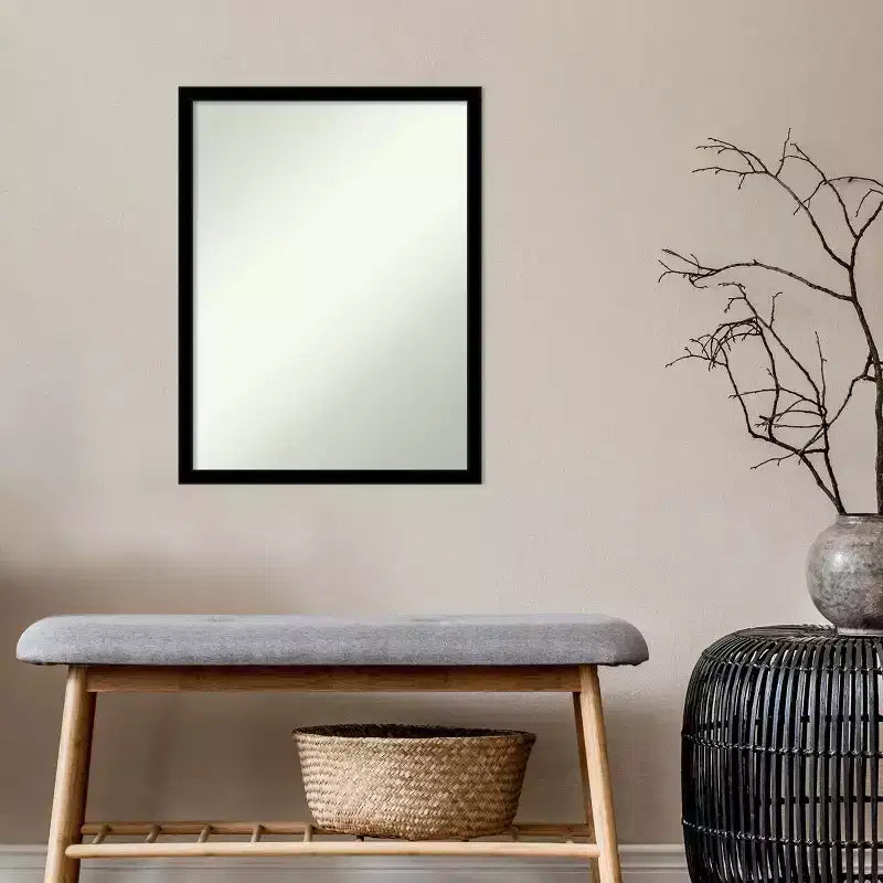 Specchio da parete nero jet, non bisellato, 20" x 26"