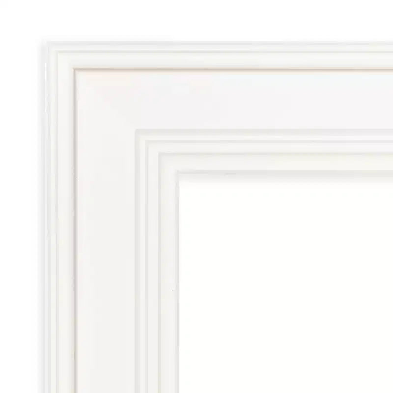 Specchio da parete bianco 44" x 33" Non-Beveled Ridge con accessori per il montaggio