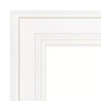 Specchio da parete bianco 44" x 33" Non-Beveled Ridge con accessori per il montaggio