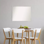 Specchio da Parete in Legno Svelte Argento Non Bisellato 30" x 24"