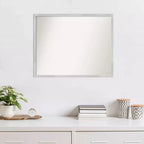 Specchio da Parete in Legno Svelte Argento Non Bisellato 30" x 24"