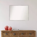 Specchio da Parete in Legno Svelte Argento Non Bisellato 30" x 24"