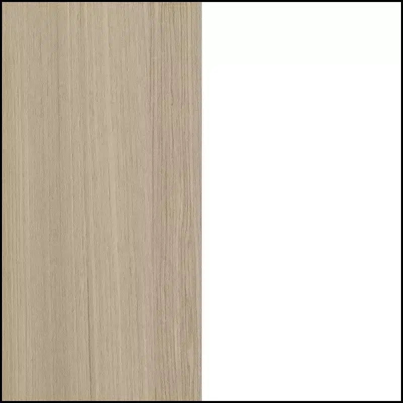 Testiera Monaco Bianco e Olmo Morbido Stile Minimalista