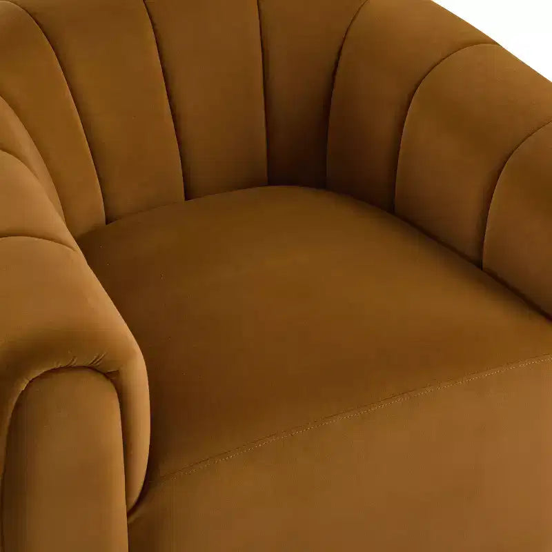 Poltrona Club Girevole Moderna Rivestita per Interni