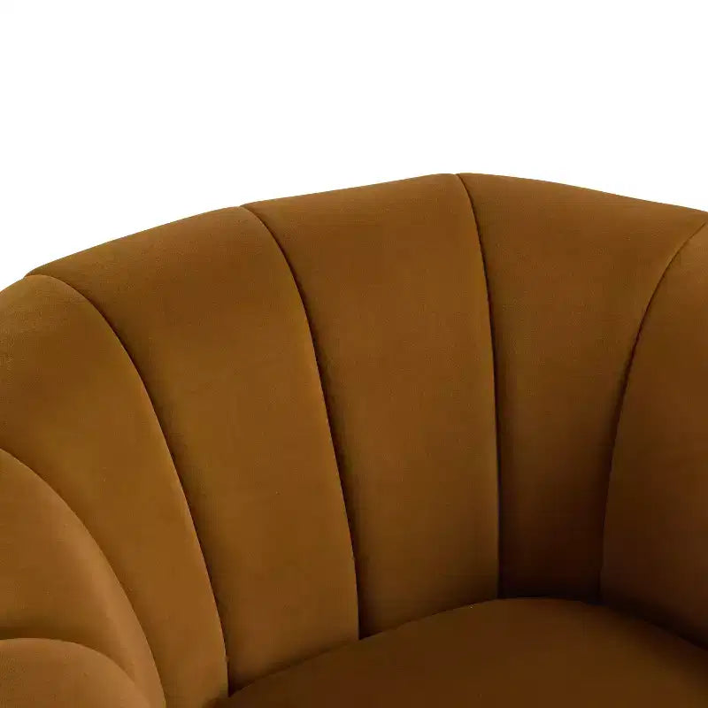 Poltrona Club Girevole Moderna Rivestita per Interni