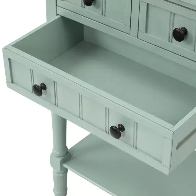 Consolle classica stretta con 3 cassetti e ripiano inferiore