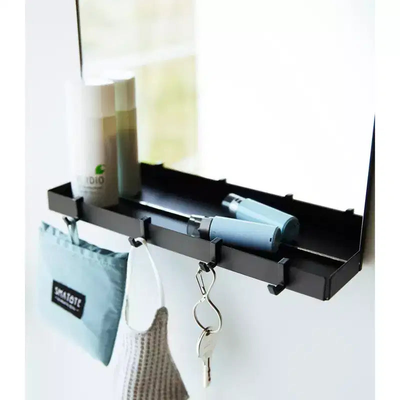 Specchio Magnetico con Mensola Contenitore - Vetro