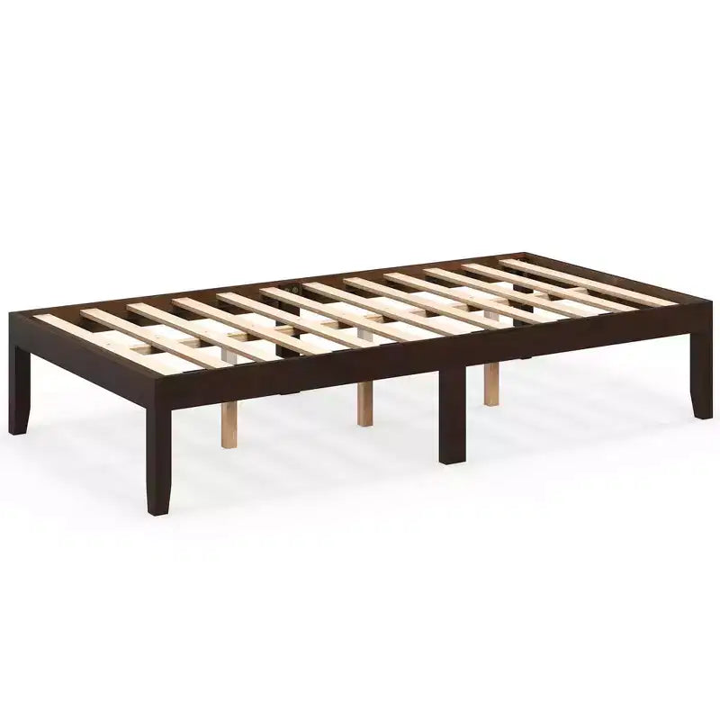 Telaio per letto a piattaforma in legno Twin/Full/Queen Size 35 cm con gambe in legno di gomma e spazio sottostante