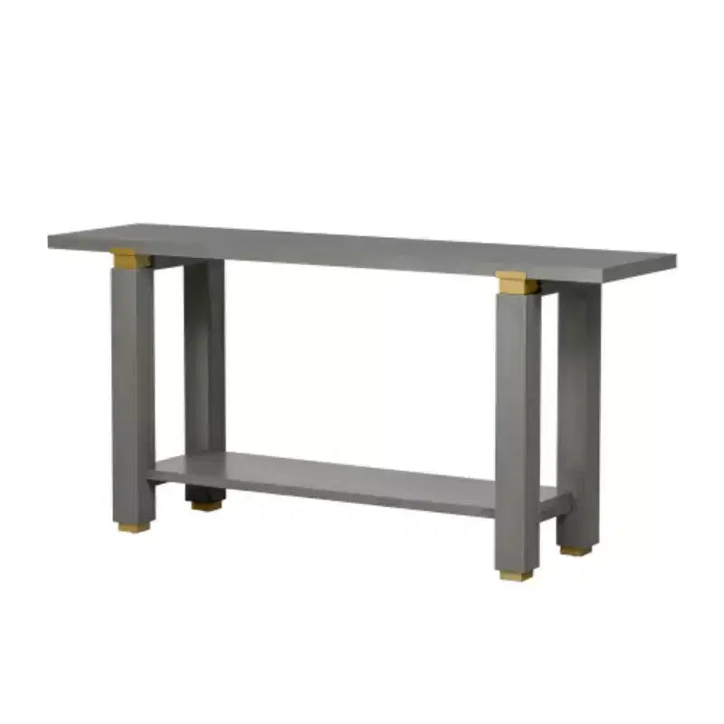 Consolle moderna e minimalista da 160 cm con ripiano e dettagli in metallo - Ingresso e corridoio