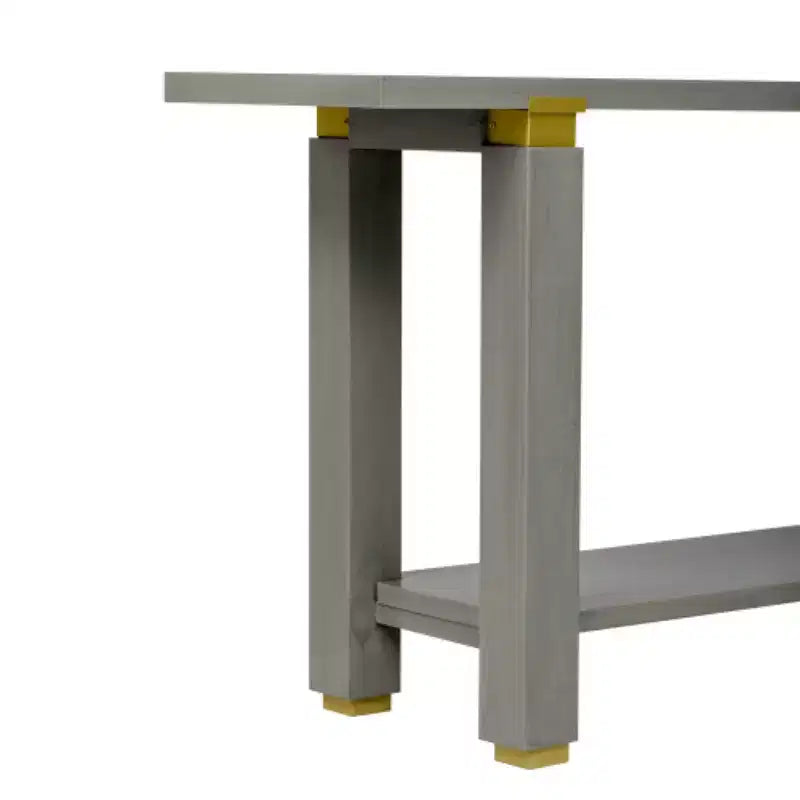 Consolle moderna e minimalista da 160 cm con ripiano e dettagli in metallo - Ingresso e corridoio