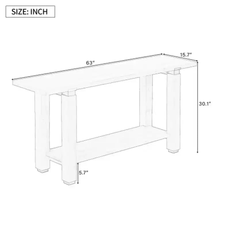 Consolle moderna e minimalista da 160 cm con ripiano e dettagli in metallo - Ingresso e corridoio