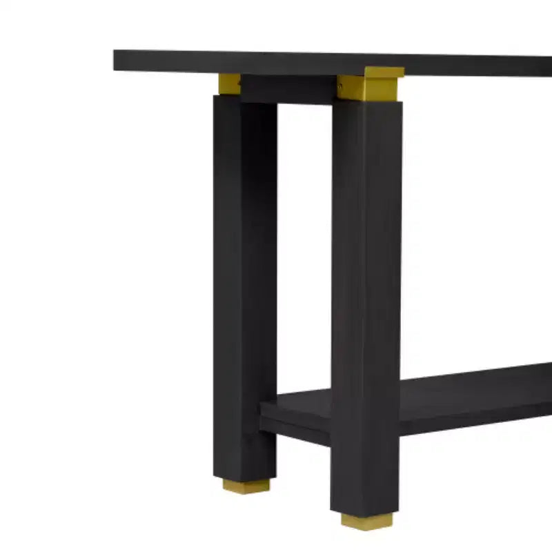 Consolle moderna e minimalista da 160 cm con ripiano e dettagli in metallo - Ingresso e corridoio