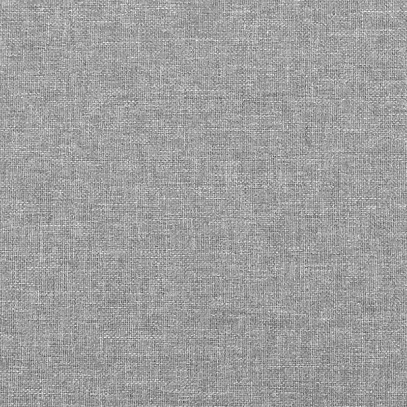 Struttura letto matrimoniale Queen Size – Tessuto in poliestere grigio chiaro, multistrato e legno ingegnerizzato