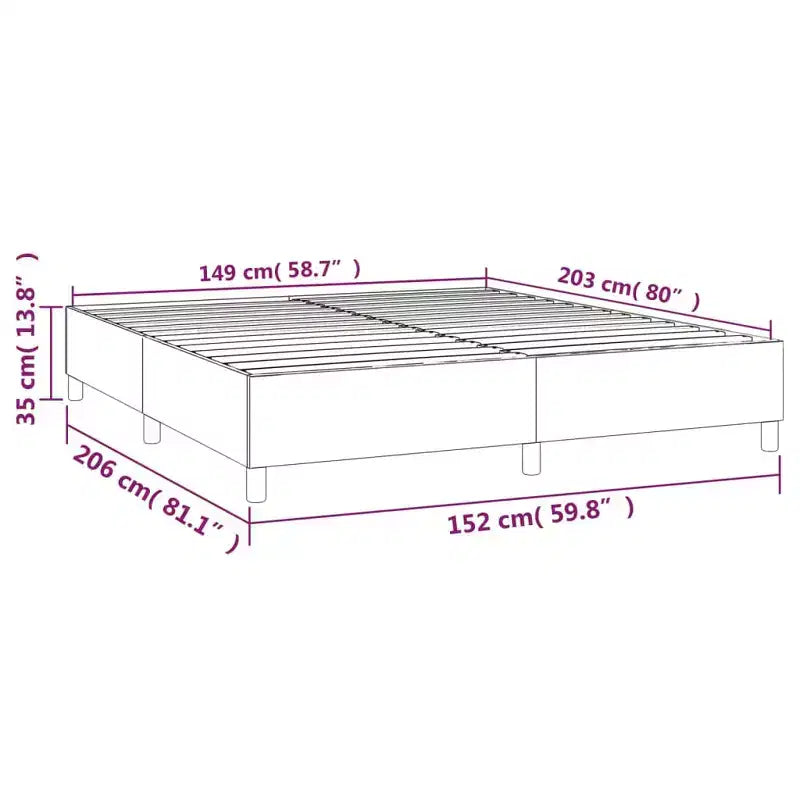 Struttura letto matrimoniale Queen Size - Ecopelle bianca, compensato e legno composito