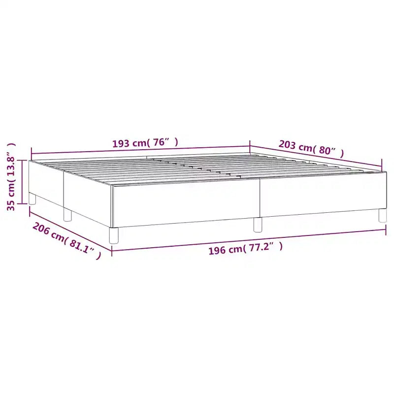 Struttura letto king-size con piattaforma - Similpelle nera, Legno ingegnerizzato