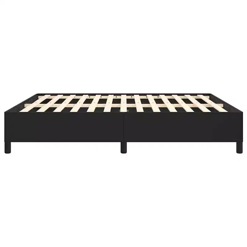 Struttura letto king-size con piattaforma - Similpelle nera, Legno ingegnerizzato