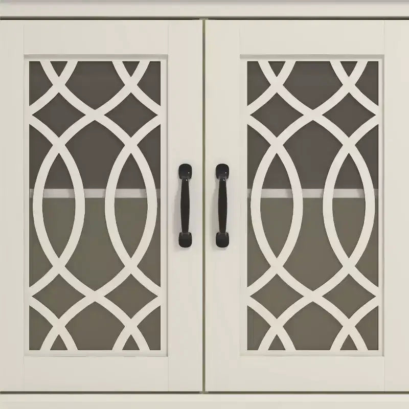 Credenza con ante decorative traforate 116 cm L x 40 cm P x 74 cm H
