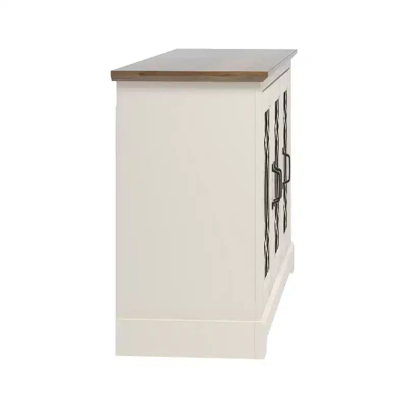 Credenza con ante decorative traforate 116 cm L x 40 cm P x 74 cm H