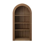Libreria a 4 ripiani alta ad arco in stile Mid-Century - Scaffale espositivo aperto