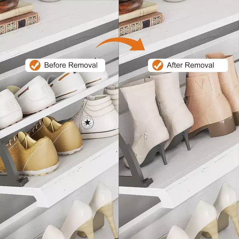 Scarpiera a 4 Ante con Ripiano Regolabile - Mobile Contenitore in Legno per Ingresso e Corridoio