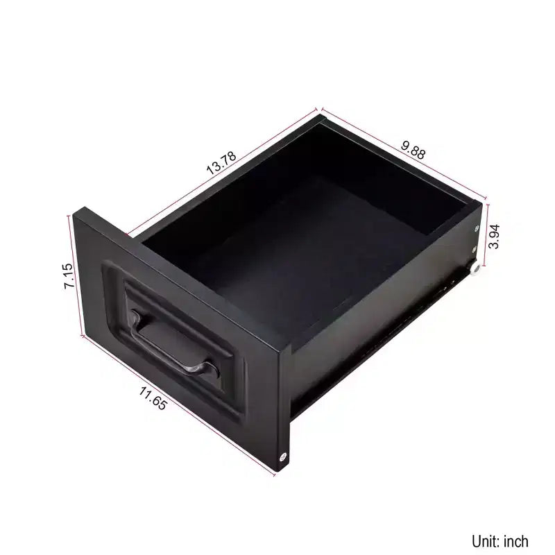 Scrivania ad angolo per computer con credenza, cassetto e libreria - Nero, Scrivania da gaming ad angolo